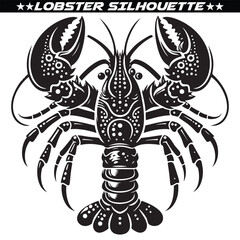 Lobster silhouette vector illustration