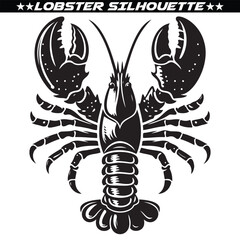 Lobster silhouette vector illustration