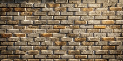 Obraz premium A close up view of a brick wall, showcasing a variety of shades of beige and brown, with a pattern of light and shadow across its surface.