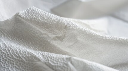 Obraz premium A close up view of a white toilet paper showing delicate paper texture