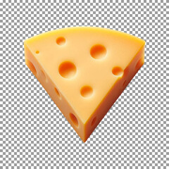 Cheese Slice with Holes for Food Illustrations on transparent background, png, psd
