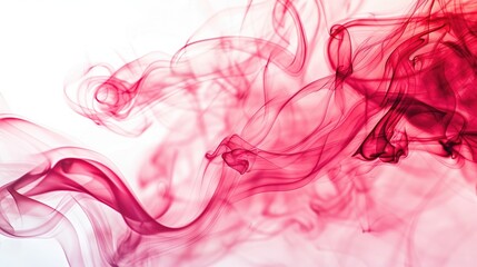 a closeup of red smoke on a white background