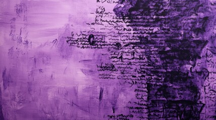 Obraz premium Handwritten text heatmap created with black oil pastel on vibrant purple paper texture