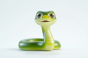 Fototapeta premium Tropical snake figurine playful environment indoor setting colorful design lively perspective for kids decor