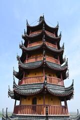 Fototapeta premium A pagoda in a Chinese Buddhist temple