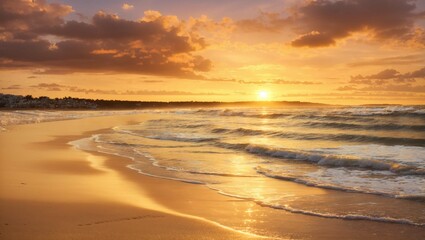 Fototapeta premium the beach and ocean waves. 