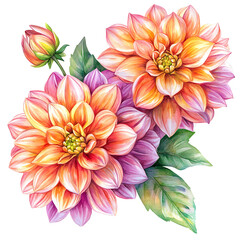 Vibrant summer flowers watercolor art floral illustration garden vibe nature inspired creative perspective