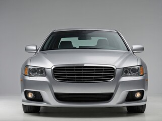 A sedan photographed from the front