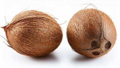 Whole Coconut: Isolated on White with Full Depth of Field