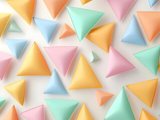 Pastel Triangle 3D Abstract Background