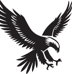 Fototapeta premium Eagle silhouette vector EPS