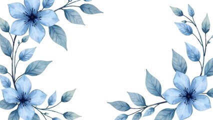 Obraz premium floral frame for a wedding photo.