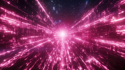 Obraz premium Vibrant Neon Nebula Background in High Resolution for Sci-Fi and Gaming Visuals Exploration