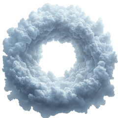 Circular Cloud Formation Smoke Ring Abstract Background Hole in Clouds