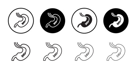 Endoscopy icon Thin line art collection