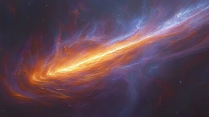 Stunning Cosmic Explosion with Fiery Tendrils and Ethereal Swirls in Deep Space