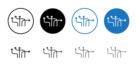 Flexibility icon Thin line art collection