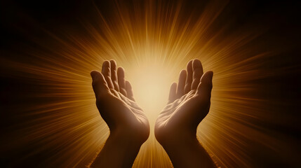 Golden Ray Abstract Background Image