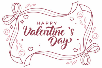 happy valentine day typography 