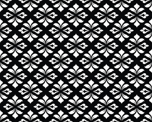 Fototapeta premium Abstract geometric seamless pattern. Black and white Graphic modern ornamental vector background.