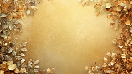 Elegant coin and leaf frame design ideal for promoting themes of financial freedom and prosperity, enhancing financial marketing materials.