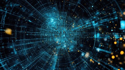 Obraz premium Digital marketing and global networking technology with big data analysis for financial research and economic strategies in recruitment.