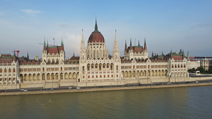 Fototapeta premium Budapest city and Danube river