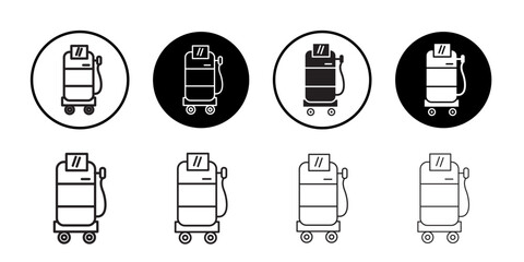 Laser epilation equipment icon Thin line art collection