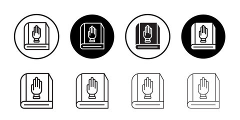 Oath icon Thin line art collection