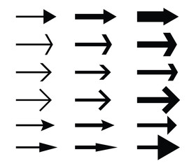 Arrow icon set. Modern simple arrows. Vector illustration.