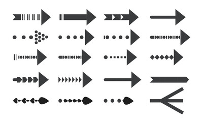 Arrow icon set. Modern simple arrows. Vector illustration.