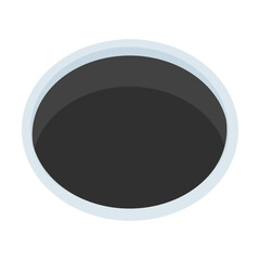 Hole Emoji Icon Illustration. Empty Vector Symbol Emoticon Design Doodle Vector.