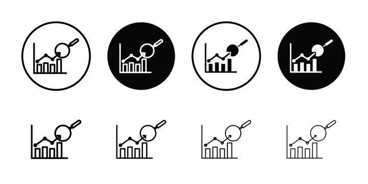 Predictive analytics icon Thin line art collection