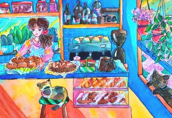 Fototapeta premium bakery shop
