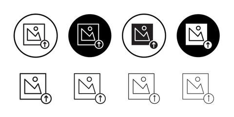 Upload photo icon Thin line art collection