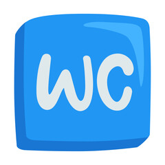 WC Emoji Icon Illustration. Toilet Vector Symbol Emoticon Design Doodle Vector.