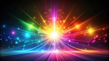 Abstract colorful lighting effect illuminating dark background, abstract, colorful, lighting, effect, glowing, vibrant