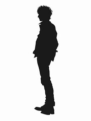 Man is standing in a white background.