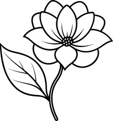 Glowing Cosmos Flower with Oversized Petals Vector Illustration