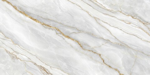 Obraz premium Elegant White Marble Texture with Golden Veins for Design Projects