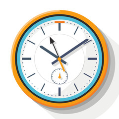Vector illustration of a clock on a white background. Time is money