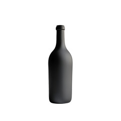 Black Wine Bottle, Dark Background, Elegant Design, Simple Minimalist, Studio Shot, Product Photogra