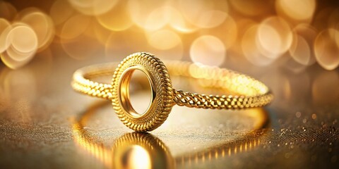 Elegant Isolated Gold Bracelet in the Shape of Number 0 Showcasing Luxury and Style for Jewelry Enthusiasts
