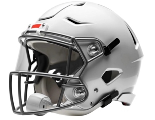 American football helmet with visor isolated on white background. Suitable for marketing or business purposes. PNG file