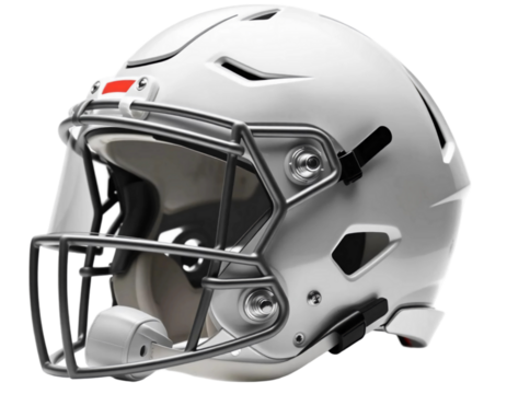 American football helmet with visor isolated on white background. Suitable for marketing or business purposes. PNG file