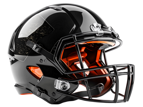 American football helmet isolated on white background. Suitable for marketing or business purposes. PNG file