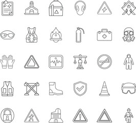 Safety Icons Construction, Electrical, Industrial, Workplace, Hazard Warnings