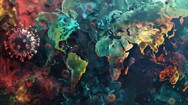 Global Response: An image showing the international response to a new disease outbreak, with countries working together to share information, resources, and expertise to control the epidemic