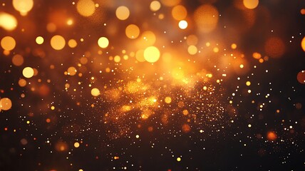 Celestial Energy Blends Abstract gold bokeh background, festive glow