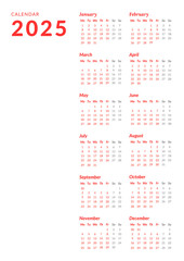 calendar for 2025